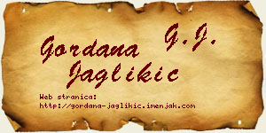 Gordana Jaglikić vizit kartica